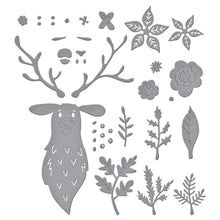 Load image into Gallery viewer, Spellbinders - Etched Dies By Simon Hurley - Floral Stag. Available at Embellish Away in Bowmanville Ontario Canada.