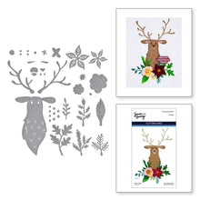 Load image into Gallery viewer, Spellbinders - Etched Dies By Simon Hurley - Floral Stag. Available at Embellish Away in Bowmanville Ontario Canada.