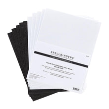 Cargar imagen en el visor de la galería, Spellbinders - Glitter Foam Sheets 8.5"X11" - 10/Pkg - Black & White. Pop-Up Die Cutting Glitter Foam Sheets Black & White is a pack of 10 EVA foam sheets. It includes five sheets each of Glitter Black and Glitter White. Available at Embellish Away located in Bowmanville Ontario Canada.