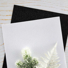 Cargar imagen en el visor de la galería, Spellbinders - Glitter Foam Sheets 8.5"X11" - 10/Pkg - Black & White. Pop-Up Die Cutting Glitter Foam Sheets Black & White is a pack of 10 EVA foam sheets. It includes five sheets each of Glitter Black and Glitter White. Available at Embellish Away located in Bowmanville Ontario Canada.