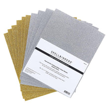Charger l'image dans la galerie, Spellbinders - Glitter Foam Sheets 8.5"X11" - 10/Pkg - Gold & Silver. Pop-Up Die Cutting Glitter Foam Sheets Gold & Silver is a pack of 10 EVA foam sheets. It includes five sheets each of Glitter Gold and Glitter Silver. Available at Embellish Away located in Bowmanville Ontario Canada.