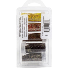 Load image into Gallery viewer, Stampendous - Embossing Powder - 5/Pkg .86oz - Autumn Fling. Exclusive embossing powders and enamels work in combination to enhance Fall scenes and backgrounds. Package includes 5 small jars in a snap-shut case in colors Sunlit Yellow, Pumpkin Spice, Aged Spice, Pinecone and Seasonings powders. Net weight 1.02 oz. (29g). Made in the USA. Available at Embellish Away located in Bowmanville Ontario Canada.