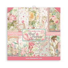 Load image into Gallery viewer, Stamperia - Double-Sided Paper Pad 6"X6" - 10/Pkg - Rose Parfum. Start your project off right with the perfect paper for scrapbook pages, greeting cards, bookmarks, gift cards, mixed media and much more! Available at Embellish Away located in Bowmanville Ontario Canada.