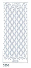 Load image into Gallery viewer, Starform - Stitch by Design Stickers - Diamond Border. The Stitch Design entails an endless series of creative possibilities. Combine the transparent stickers always with different Colors of paper and embroidery thread. Allowing you to create beautiful creations for every occasion. Each sold separately. Available: Transparent Gold, Transparent Silver, Glitter Gold, Glitter Silver. Coordinating: Sticker Folder. Available at Embellish Away located in Bowmanville Ontario Canada.