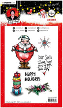 Charger l'image dans la galerie, Studio Light - ABM Clear Stamp - Christmas Dear Santa - Essentials - 148x210x1mm - 1 PC - nr.84. This clear stamp set features Santa Claus, presents, a snowflake and garland. 6 stamps. Size: 5.8x8.3 in. Available at Embellish Away located in Bowmanville Ontario Canada.