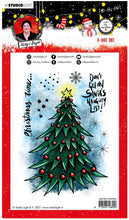 Cargar imagen en el visor de la galería, Studio Light - ABM Clear Stamp - Christmas Tree - Essentials - 148x210x1mm - 1 PC - nr.82. This clear stamp set features a Christmas Tree, snowflakes and also the perfect Christmas and Winter sentiments. 9 stamps. Size: 5.8 x 8.3 inches. Available at Embellish Away located in Bowmanville Ontario Canada.