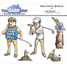 Cargar imagen en el visor de la galería, The Card Hut - Clear Stamps 4X6 By Mark Bardsley - Wild World - Golfer's Birdie. This is a versatile stamp for a variety of occasions. Available at Embellish Away located in Bowmanville Ontario Canada.