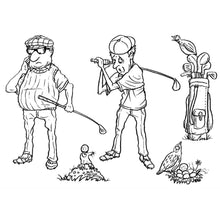 Cargar imagen en el visor de la galería, The Card Hut - Clear Stamps 4X6 By Mark Bardsley - Wild World - Golfer's Birdie. This is a versatile stamp for a variety of occasions. Available at Embellish Away located in Bowmanville Ontario Canada.