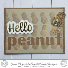 Load image into Gallery viewer, The Rabbit Hole Designs - Scripty Word Hot Foil Plate - Hello. Create a stunning, letterpress feel to all your projects using our new hot foil dies! Designed to work in any standard hot foil system, be sure to follow the instructions in your manual for a standard hot foil plate. Made in the USA. Coordinates with Hello - Scripty 3x4 Stamp Set & Hello - Scripty Word with Shadow Dies. Available at Embellish Away located in Bowmanville Ontario Canada. card design by Jenn G.