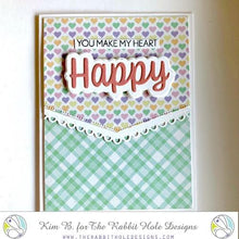 Load image into Gallery viewer, The Rabbit Hole Designs - Stamp Set - Congrats - Scripty - 3x4. Deeply etched, clear photopolymer stamps for precise placement. The word Congrats is sized so that it may be stamped onto the shadow layer from the coordinating dies (sold separately). Made in USA. Coordinates with Congrats - Scripty Word with Shadow Layer Dies. Available at Embellish Away located in Bowmanville Ontario Canada. Card design by Kim B.