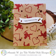 Cargar imagen en el visor de la galería, The Rabbit Hole Designs - Stamp Set - Sassy Sentiments - Anti Valentine - 4x6. Deeply etched, clear photopolymer stamps for precise placement. Sentiments are .125 inches in height and vary in length. Made in the USA. Available at Embellish Away located in Bowmanville Ontario Canada. Card design by Amanda W.