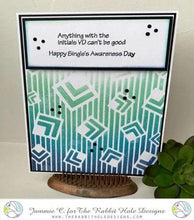 Cargar imagen en el visor de la galería, The Rabbit Hole Designs - Stamp Set - Sassy Sentiments - Anti Valentine - 4x6. Deeply etched, clear photopolymer stamps for precise placement. Sentiments are .125 inches in height and vary in length. Made in the USA. Available at Embellish Away located in Bowmanville Ontario Canada. Card design by Jammie C.