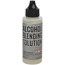 Load image into Gallery viewer, Tim Holtz - Alcohol Ink Blending Solution - 2oz - Uncarded. Alcohol blending solution is specially formulated to blend, lighten and remove Tim Holtz® Alcohol Inks. A solvent based solution designed to remove Alcohol Inks and Mixatives from slick surfaces and art tools. Available at Embellish Away located in Bowmanville Ontario Canada.