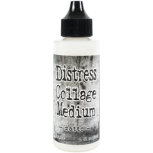 Load image into Gallery viewer, Tim Holtz - Distress Collage Medium - 2oz. Ideal for gluing, layering, and sealing mixed-media projects, Apply directly on porous or non-porous surfaces including paper, chipboard, wood, fabric, glass, metal and plastic. This package contains 2oz of collage medium. Non-toxic. Acid free. Made in USA. Available at Embellish Away located in Bowmanville Ontario Canada.