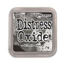 Load image into Gallery viewer, Tim Holtz - Distress Oxide Pad - Large. Create an aged look on papers, fibers, photos and more! This package contains one 2-1/4x2-1/4 inch ink pad. Comes in a variety of distressed colors. Each sold separately. Available at Embellish Away located in Bowmanville Ontario Canada. Black Soot