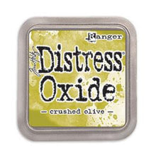 Load image into Gallery viewer, Tim Holtz - Distress Oxide Pad - Large. Create an aged look on papers, fibers, photos and more! This package contains one 2-1/4x2-1/4 inch ink pad. Comes in a variety of distressed colors. Each sold separately. Available at Embellish Away located in Bowmanville Ontario Canada. Crushed Olive
