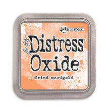 Load image into Gallery viewer, Tim Holtz - Distress Oxide Pad - Large. Create an aged look on papers, fibers, photos and more! This package contains one 2-1/4x2-1/4 inch ink pad. Comes in a variety of distressed colors. Each sold separately. Available at Embellish Away located in Bowmanville Ontario Canada. Dried Marigold