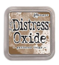 Load image into Gallery viewer, Tim Holtz - Distress Oxide Pad - Large. Create an aged look on papers, fibers, photos and more! This package contains one 2-1/4x2-1/4 inch ink pad. Comes in a variety of distressed colors. Each sold separately. Available at Embellish Away located in Bowmanville Ontario Canada. gathered Twigs
