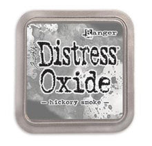 Load image into Gallery viewer, Tim Holtz - Distress Oxide Pad - Large. Create an aged look on papers, fibers, photos and more! This package contains one 2-1/4x2-1/4 inch ink pad. Comes in a variety of distressed colors. Each sold separately. Available at Embellish Away located in Bowmanville Ontario Canada. Hickory Smoke