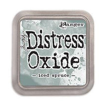 Load image into Gallery viewer, Tim Holtz - Distress Oxide Pad - Large. Create an aged look on papers, fibers, photos and more! This package contains one 2-1/4x2-1/4 inch ink pad. Comes in a variety of distressed colors. Each sold separately. Available at Embellish Away located in Bowmanville Ontario Canada. Iced Spruce