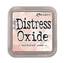 Load image into Gallery viewer, Tim Holtz - Distress Oxide Pad - Large. Create an aged look on papers, fibers, photos and more! This package contains one 2-1/4x2-1/4 inch ink pad. Comes in a variety of distressed colors. Each sold separately. Available at Embellish Away located in Bowmanville Ontario Canada. Tattered Rose.