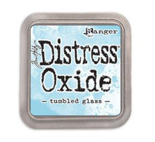 Load image into Gallery viewer, Tim Holtz - Distress Oxide Pad - Large. Create an aged look on papers, fibers, photos and more! This package contains one 2-1/4x2-1/4 inch ink pad. Comes in a variety of distressed colors. Each sold separately. Available at Embellish Away located in Bowmanville Ontario Canada. Tumbled Glass