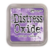 Load image into Gallery viewer, Tim Holtz - Distress Oxide Pad - Large. Create an aged look on papers, fibers, photos and more! This package contains one 2-1/4x2-1/4 inch ink pad. Comes in a variety of distressed colors. Each sold separately. Available at Embellish Away located in Bowmanville Ontario Canada. Wilted Violet