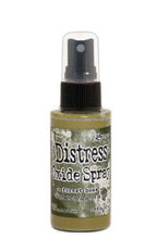 Load image into Gallery viewer, Tim Holtz - Distress Oxide Spray. Creates oxidized effects when sprayed with water. Use for quick and easy ink coverage on porous surfaces. Spray through stencils, layer colors, spritz with water and watch the color mix and blend. Available at Embellish Away located in Bowmanville Ontario Canada. Forest Moss