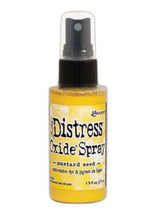 Load image into Gallery viewer, Tim Holtz - Distress Oxide Spray. Creates oxidized effects when sprayed with water. Use for quick and easy ink coverage on porous surfaces. Spray through stencils, layer colors, spritz with water and watch the color mix and blend. Available at Embellish Away located in Bowmanville Ontario Canada. Mustard Seed