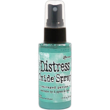 Load image into Gallery viewer, Tim Holtz - Distress Oxide Spray. Creates oxidized effects when sprayed with water. Use for quick and easy ink coverage on porous surfaces. Spray through stencils, layer colors, spritz with water and watch the color mix and blend. Available at Embellish Away located in Bowmanville Ontario Canada. Salvaged Patina