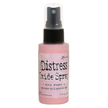 Load image into Gallery viewer, Tim Holtz - Distress Oxide Spray. Creates oxidized effects when sprayed with water. Use for quick and easy ink coverage on porous surfaces. Spray through stencils, layer colors, spritz with water and watch the color mix and blend. Available at Embellish Away located in Bowmanville Ontario Canada. Spun Sugar