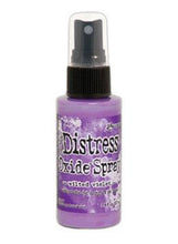 Load image into Gallery viewer, Tim Holtz - Distress Oxide Spray. Creates oxidized effects when sprayed with water. Use for quick and easy ink coverage on porous surfaces. Spray through stencils, layer colors, spritz with water and watch the color mix and blend. Available at Embellish Away located in Bowmanville Ontario Canada. Wilted Violet