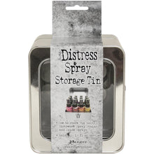 Cargar imagen en el visor de la galería, Tim Holtz - Distress Oxide Spray Storage Tin - Holds 12. Organize and transport Distress Sprays (sold separately) easily in this convenient tin. This package contains one 5x4.75x5.75 inch storage tin that holds 12 1.9oz spray bottles. Imported. Available at Embellish Away located in Bowmanville Ontario Canada.