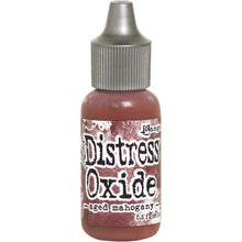 Load image into Gallery viewer, Tim Holtz - Distress Oxides Reinker. Tim Holtz-Ranger Distress Oxides Reinkers. This water-reactive dye and pigment ink fusion creates an oxidized effect when sprayed with water. Use to re-ink Distress Oxide Ink Pads (sold separately). Available at Embellish Away located in Bowmanville Ontario Canada. Aged Mahogany