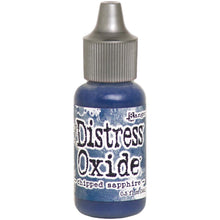 Load image into Gallery viewer, Tim Holtz - Distress Oxides Reinker. Tim Holtz-Ranger Distress Oxides Reinkers. This water-reactive dye and pigment ink fusion creates an oxidized effect when sprayed with water. Use to re-ink Distress Oxide Ink Pads (sold separately). Available at Embellish Away located in Bowmanville Ontario Canada. Chipped Sapphire