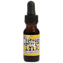 Load image into Gallery viewer, Tim Holtz - Distress Reinker. Create an aged look on papers, fibers, photos and more! This package contains one 0.5oz bottle of distress ink. Acid free. Conforms to ASTM D4236. Comes in a variety of colors. Each sold separately. Available at Embellish Away located in Bowmanville Ontario. Fossilized Amber