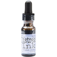 Load image into Gallery viewer, Tim Holtz - Distress Reinker. Create an aged look on papers, fibers, photos and more! This package contains one 0.5oz bottle of distress ink. Acid free. Conforms to ASTM D4236. Comes in a variety of colors. Each sold separately. Available at Embellish Away located in Bowmanville Ontario. Shaded Lilac