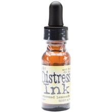 Load image into Gallery viewer, Tim Holtz - Distress Reinker. Create an aged look on papers, fibers, photos and more! This package contains one 0.5oz bottle of distress ink. Acid free. Conforms to ASTM D4236. Comes in a variety of colors. Each sold separately. Available at Embellish Away located in Bowmanville Ontario. Squeezed Lemonade
