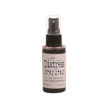 Load image into Gallery viewer, Tim Holtz - Distress Spray - Stain. Spray directly on porous surfaces a quick, easy ink coverage. Mist with water to blend color and get mottled effects. This package contains one 1.9oz. Comes in a variety of colors. Available at Embellish Away located in Bowmanville Ontario Canada. Milled Lavender