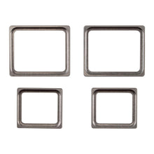 Load image into Gallery viewer, Tim Holtz - Idea-Ology - Metal Photo Frames - 4/Pkg. Add a touch of elegance to your creations with these Frames. These frames are crafted from brushed silver metal, providing a sleek and sophisticated look that is sure to elevate your projects. Available at Embellish Away located in Bowmanville Ontario Canada.