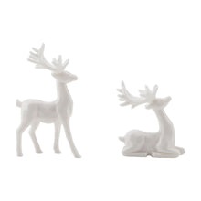 Load image into Gallery viewer, Tim Holtz - Idea-Ology - Salvaged Deer - 2/Pkg. Three-dimensional, miniature, and oh so cute. These Tim Holtz Salvaged Deer are resin figurines that can be altered with paints, inks or glitter and added to any decor piece, alter art project or handmade gift. Available at Embellish Away located in Bowmanville Ontario Canada.