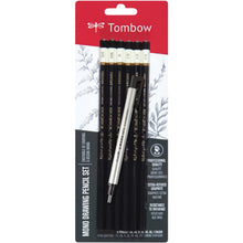 Load image into Gallery viewer, Tombow - MONO Drawing Pencils 6/Pkg & Eraser Set - 2H, HB, B, 2B, 4B & 6B