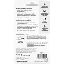 Load image into Gallery viewer, TOMBOW-The Craft Collection Permanent Adhesive. This quick and permanent glue is perfect for scrapbooking, greeting cards, and any paper craft project. Features: Bonds instantly to paper, cardstock and more cleanly and wrinkle-free, easy refill, Archival quality, acid free, photo safe, and non-toxic. Plastic applicator measures: 1-3/4x 3-3/4x3/4 inch, Tape: 1/3x472 inches. Imported. Available at Embellish Away located in Bowmanville Ontario Canada.