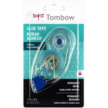 Load image into Gallery viewer, TOMBOW-The Craft Collection Permanent Adhesive Refill. This is the refill cartridge for Tombows Adhesive Applicator #62106. Features: Acid free, photo safe, quick and permanent bond for photos, cardstock, paper, cards, embellishments and much more, it is non-toxic. Tape measurement: 1/3x472 inches, cartridge easily snaps into place. Imported. Available at Embellish Away located in Bowmanville Ontario Canada.