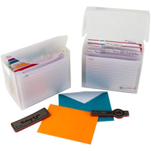 Charger l'image dans la galerie, Totally-Tiffany - Fab File - 4"X6" - Small. The go-to solution to organize photos, card blanks, completed cards, embossing folders and more. Six reusable, tabbed file folders are included in the 4x6 Fab File, along with six Notecard inserts and six labels. Each file folder holds approximately 40 photos, 240 total. Package contains one Totally Tiffany Fab File 4x6x3.25 with 6 reusable file folders. Imported. Available at Embellish Away located in Bowmanville Ontario Canada.