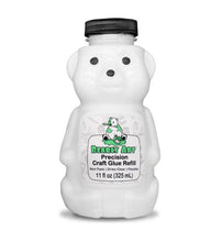 Load image into Gallery viewer, Bearly Art - Precision Craft Glue - The Refill.11 Fl Oz Bear Refill. CLEAR-DRYING, WRINKLE & CLUMP RESISTANT, NON-TOXIC & FREEZE/THAW STABLE. Available at Embellish Away located in Bowmanville Ontario Canada.