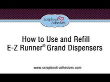 Load and play video in Gallery viewer, Scrapbook Adhesives - E-Z Runner Grand - Adhesive Permanent - .3"X150'. Scrapbook Adhesives-E Z Runner Grand Adhesive: Permanent. This high tack, ultra strong double-sided adhesive is great for straight lines and curves. This package contains one E-Z Runner Grand Adhesive with 150 feet of 3/10 inch wide adhesive. Available at Embellish Away located in Bowmanville Ontario Canada. how to Video for replaceing.