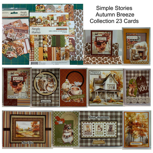 23 Cards by Bev - Simple Stories Autumn Breeze - Pre Recorded Access Only. Available at Embellish Away in Bowmanville Ontario Canada.