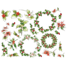 Load image into Gallery viewer, 49 And Market - Acetate Foliage - Christmas Spectacular 2023. 44 assorted pieces of holiday wreaths and foliage are printed on clear acetate. The pieces allow for a wide variety of configurations with varying levels of opacity. Acetate is non-archival. Available at Embellish Away located in Bowmanville Ontario Canada.
