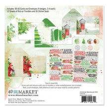 Load image into Gallery viewer, 49 And Market - Card Kit - Christmas Spectacular 2023. 18 piece Card Kit. This kit includes enough cards and envelopes to make eight cards. There are also two sheets of rub-on transfers and eight sticker seals. Available at Embellish Away located in Bowmanville Ontario Canada.
